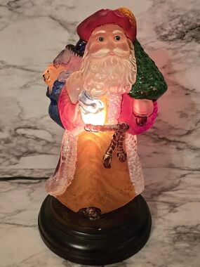 Old World Christmas Regal Father Christmas Glass Night Light 2002 (263)